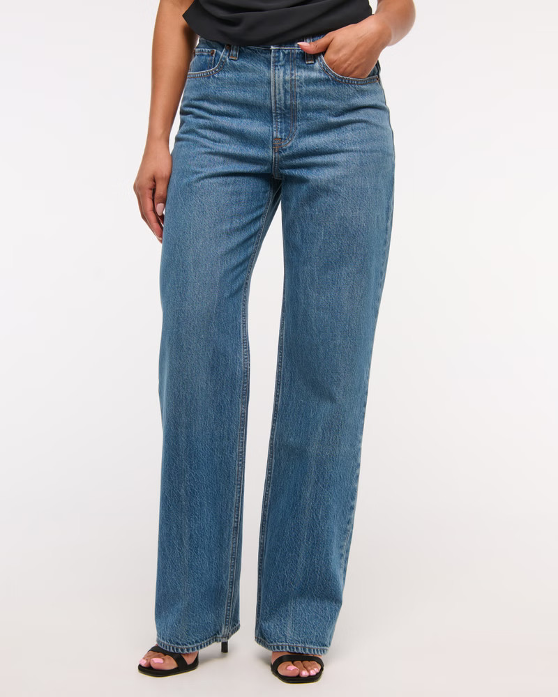 Women's High Rise Loose Jean | Women's Bottoms | Abercrombie.com | Abercrombie & Fitch (US)
