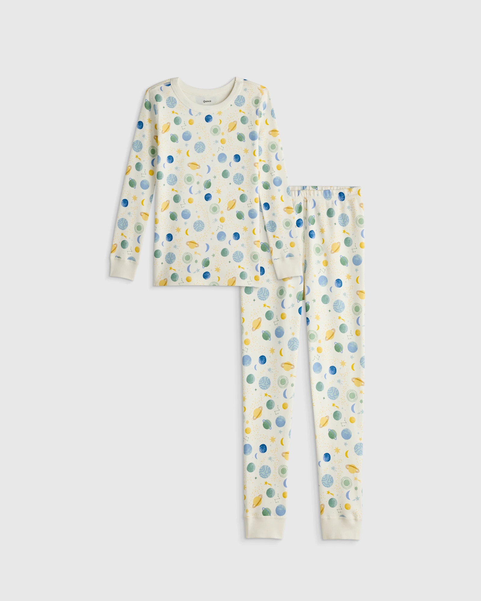 100% Organic Cotton Long Sleeve and Pant Pajama Set | Quince