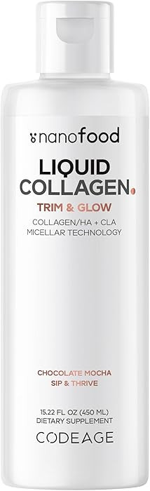 Codeage Liquid Collagen Supplement Chocolate Flavor, Beauty Trim & Glow Liposomal Collagen Peptid... | Amazon (US)