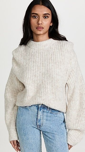 Sweater with Padded Shoulder Detail | Shopbop
