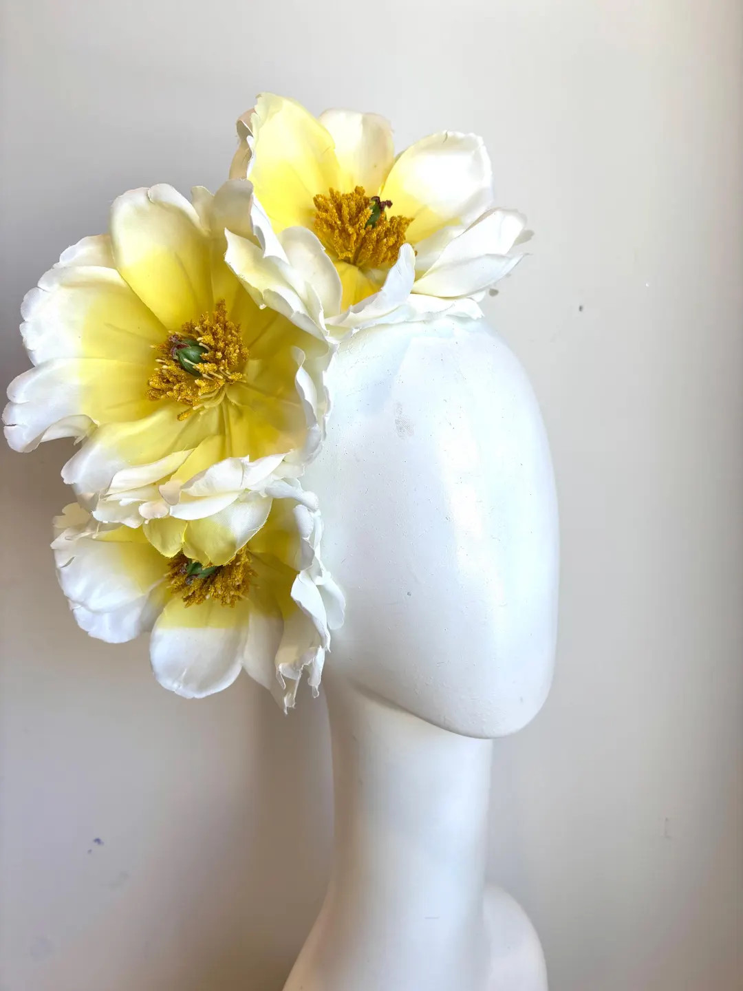 Yellow fascinator - Derby- Wedding- Hat Luncheon | Etsy (US)