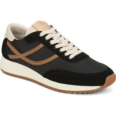Vince Santa Monica Sneaker in Black/saddle at Nordstrom, Size 7 | Nordstrom