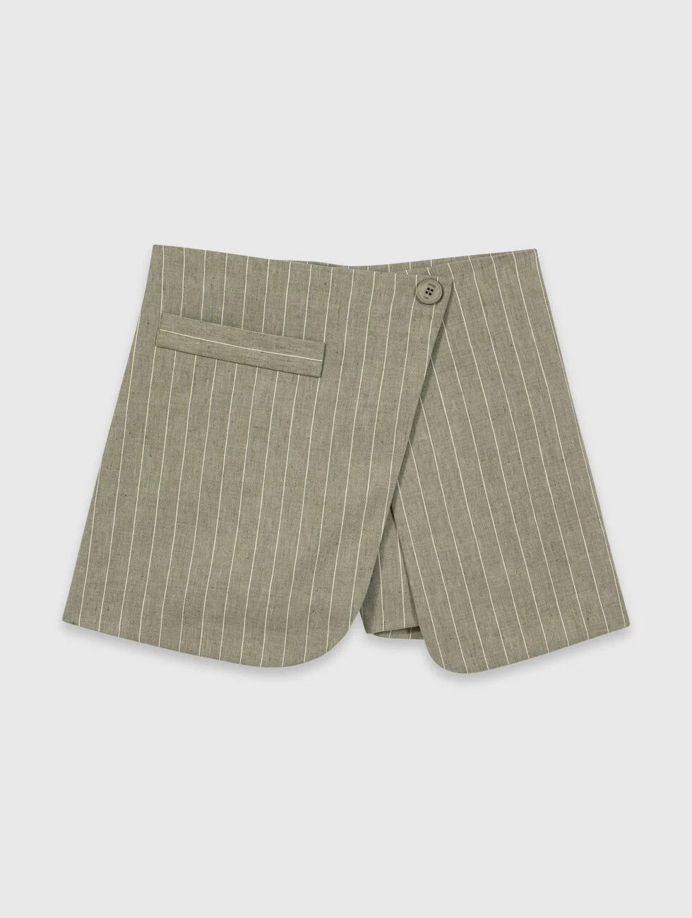 Layered linen blend shorts Brown for Women | Maje | Maje US