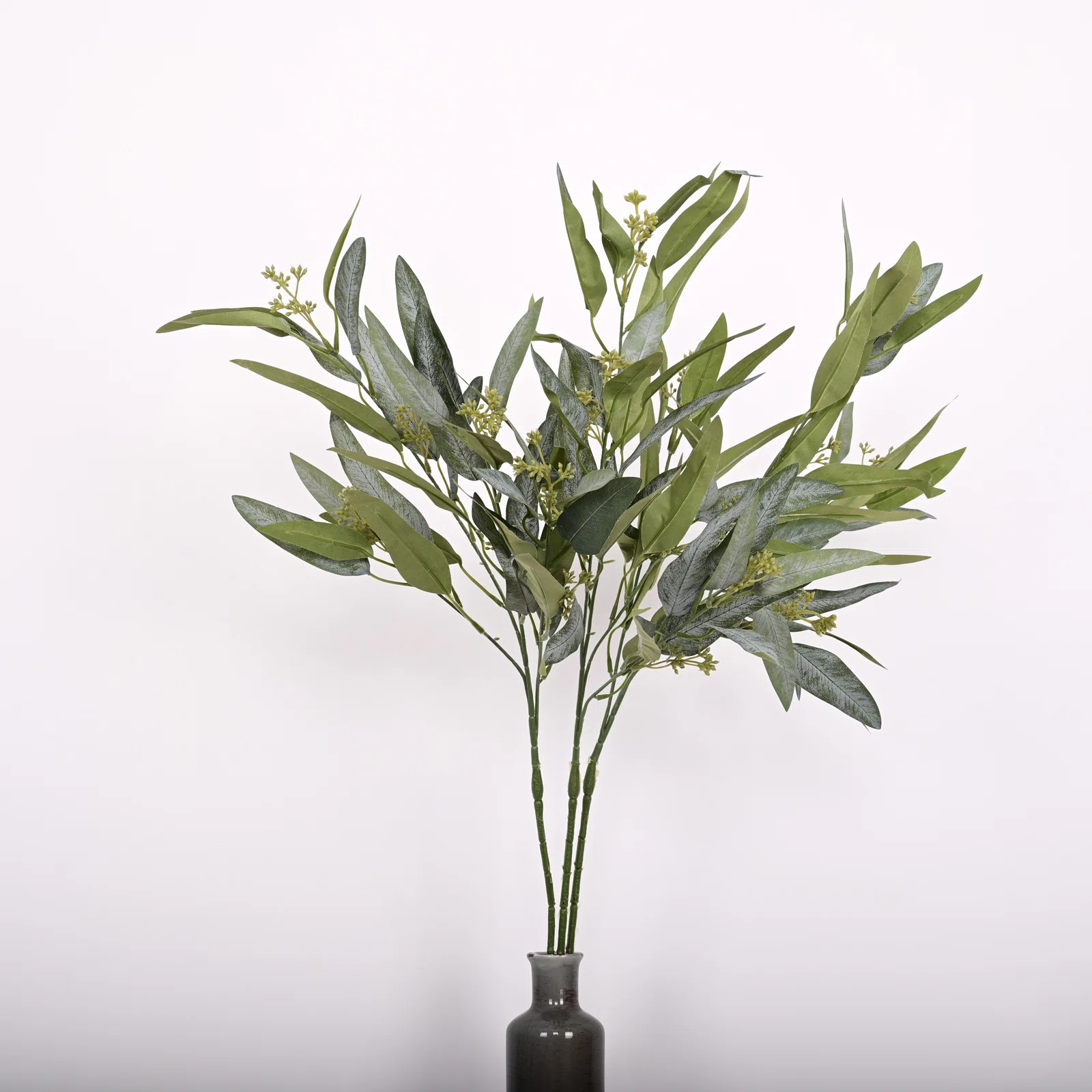 Artificial Farmhouse Greenery Branch Long Stem Foliage Leaves Sprays For Vase Filler, Home Office... | Wayfair North America