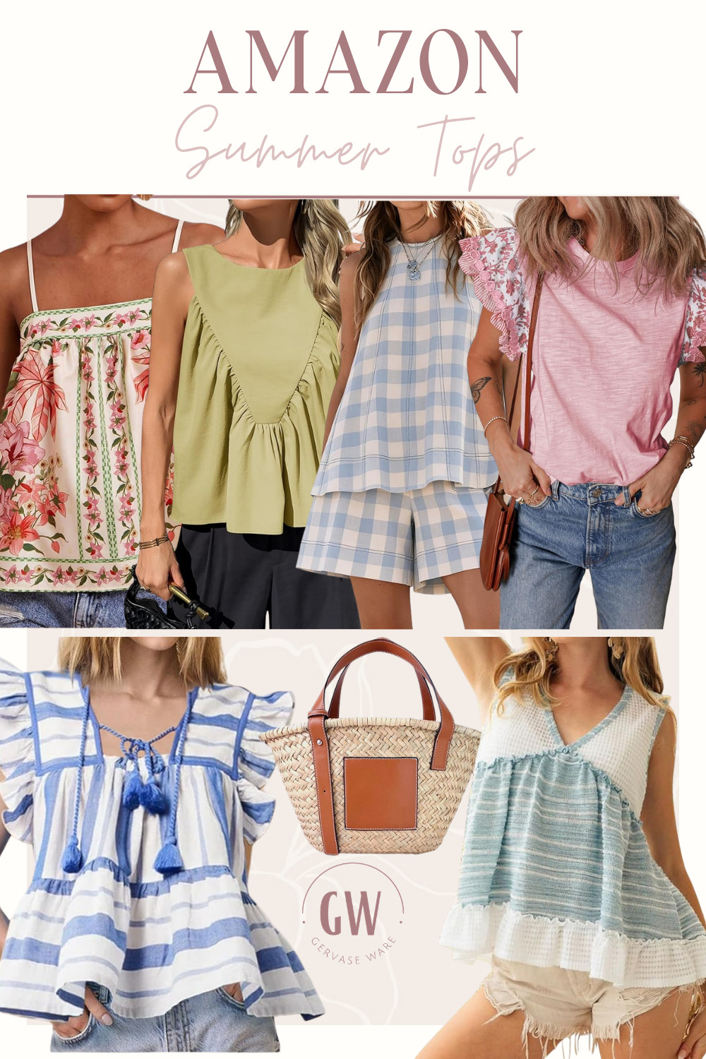 Amazon summer tops that look way more expensive than they are ☀️🤍 

 #LTKootd #LTKmomlife #LTKPetite