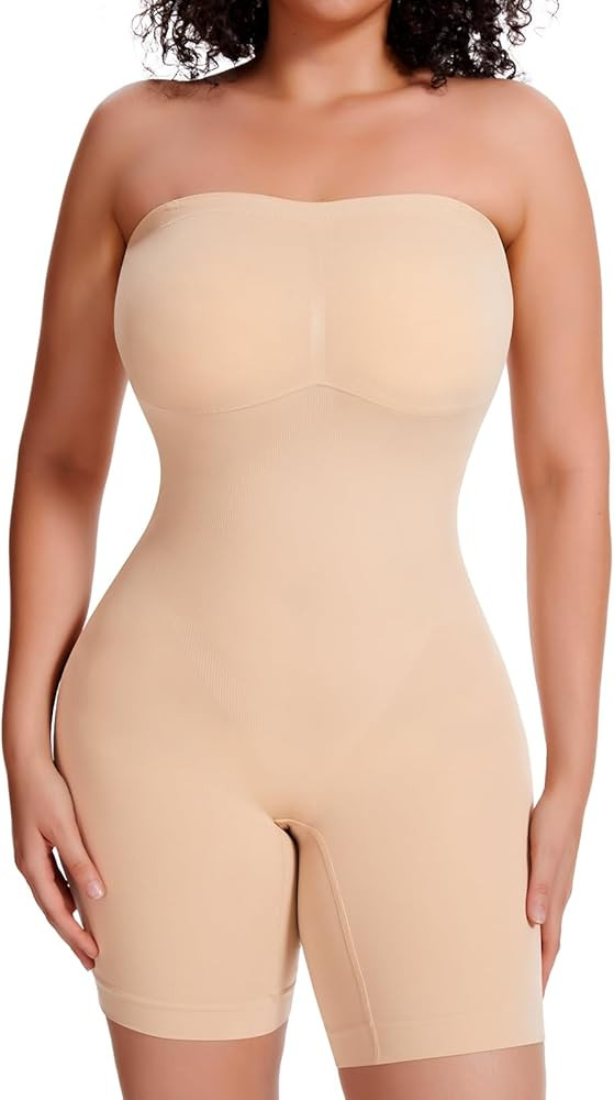 JOYSHAPER Strapless Shapewear Bodysuit with Built in Bra Tummy Control Slimming Body Shaper for W... | Amazon (US)
