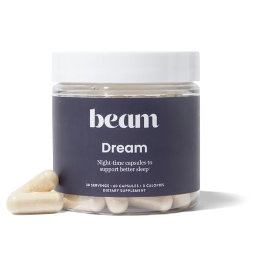 Beam Dream Sleep Capsules, L-Theanine, Apigenin, Reishi and Magnesium, Third Party Tested Natural Sleep Aid & Sleep Supplement for Deep Sleep, Relaxation and Recovery, Sleep Support, 30 Servings | Amazon (US)