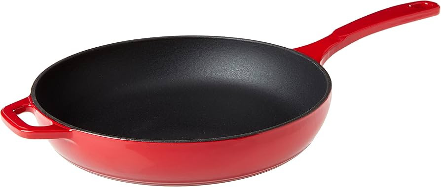 Lodge Color EC11S43 Enameled Cast Iron Skillet, Island Spice Red, 11-inch | Amazon (US)
