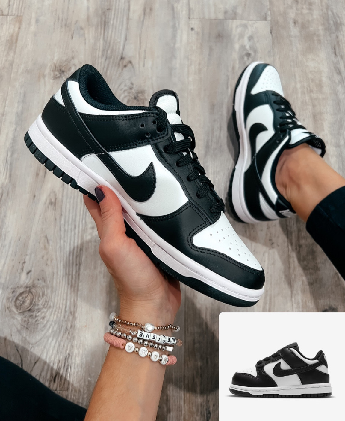 Panda dunks restocked ; womens Nike dunks ; toddler Nike dunk sneakers ; sneaker gift idea ; kids Nikes ; family match Nikes ; Nike pandas ; top gift idea ; trending gift 

#LTKshoecrush #LTKGiftGuide #LTKfamily
