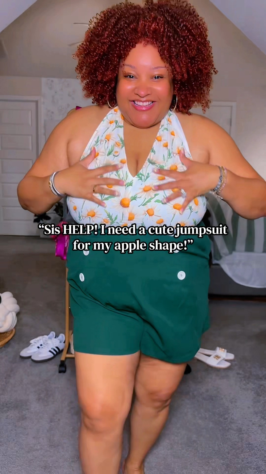 summer outfits | Apple-shaped girlies… this romper gets it 😭👏🏽 Casual enough for everyday wear but elevated enough to make it look like you actually planned your outfit. The relaxed fit, flattering silhouette, and cute daisy print make this one of those pieces you can throw on and instantly feel confident in 🤍✨ Comfortable, cute, and tummy-friendly? Say less! #AppleShapeFashion #PlusSizeStyle #BloomChicFashion #plussizemom #romperstyle #plussizefashion

#LTKPlusSize #LTKSeasonal #LTKootd