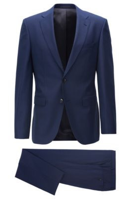 Hugo Boss Basketweave Wool Suit, Regular Fit Phoenix/Madisen 36S Open Blue | Hugo Boss (US)