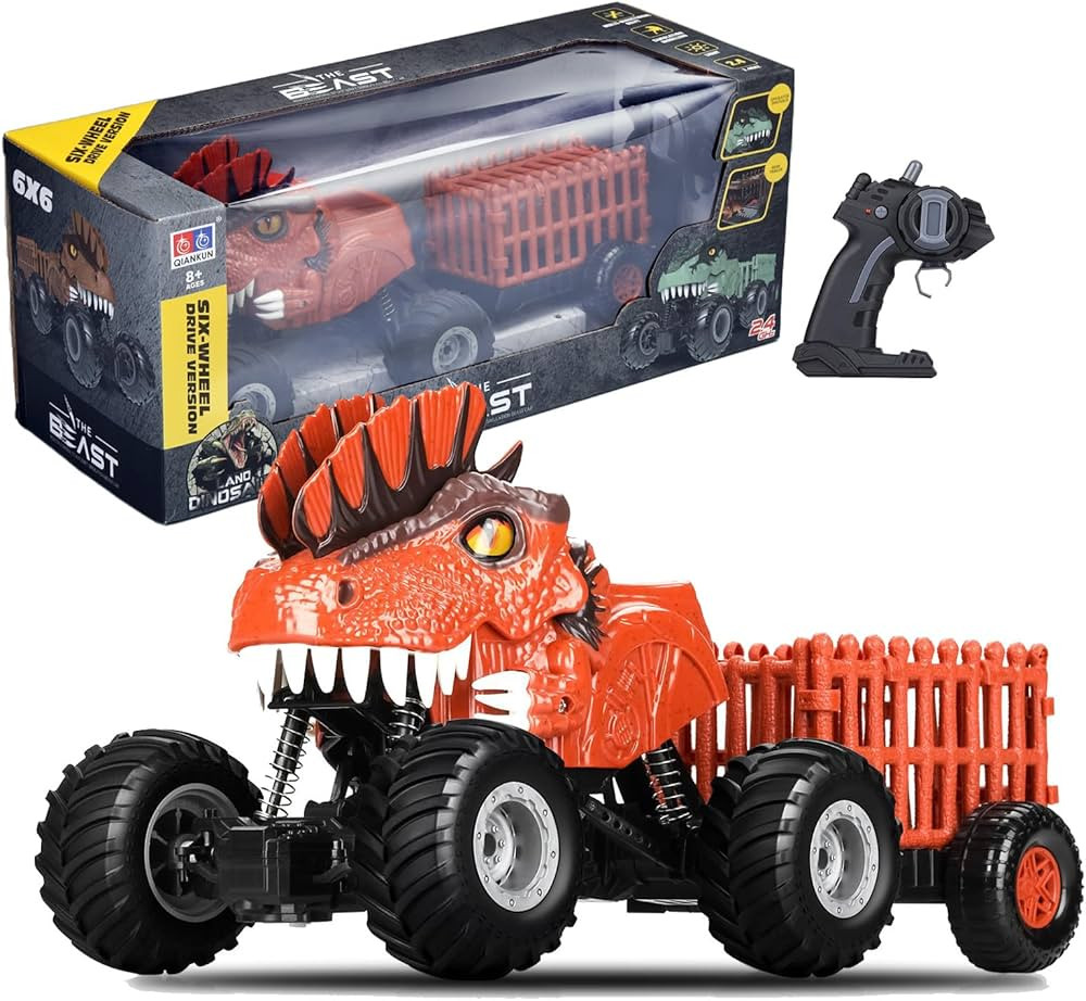DDZOOU Remote Control Dinosaur Car, RC Monster Trucks for Boys Age 4-7 8-12, Dinosaur Truck Toys ... | Amazon (US)