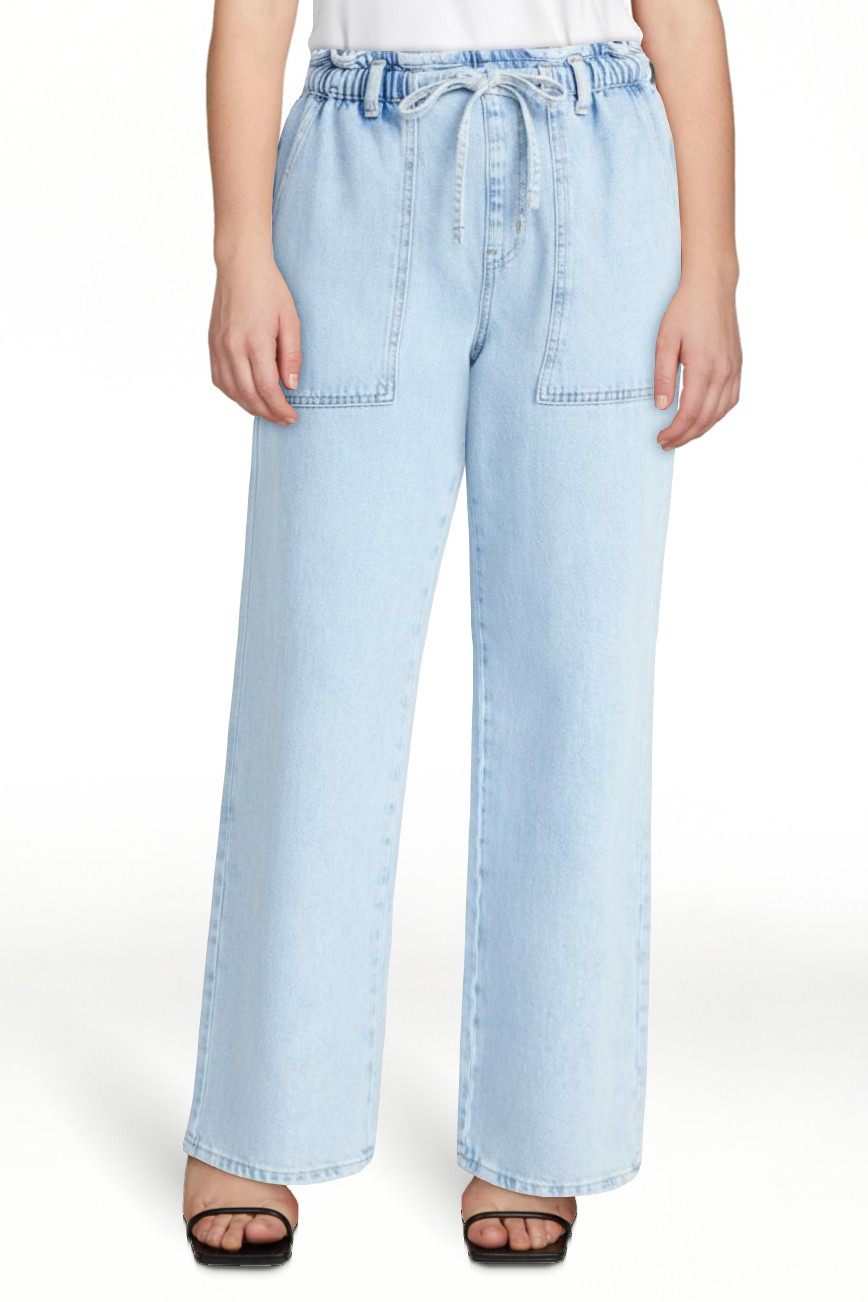 Time and Tru Women's Pull On Wide Leg Jeans, 30" Inseam, Sizes XS-XXXL | Walmart (US)