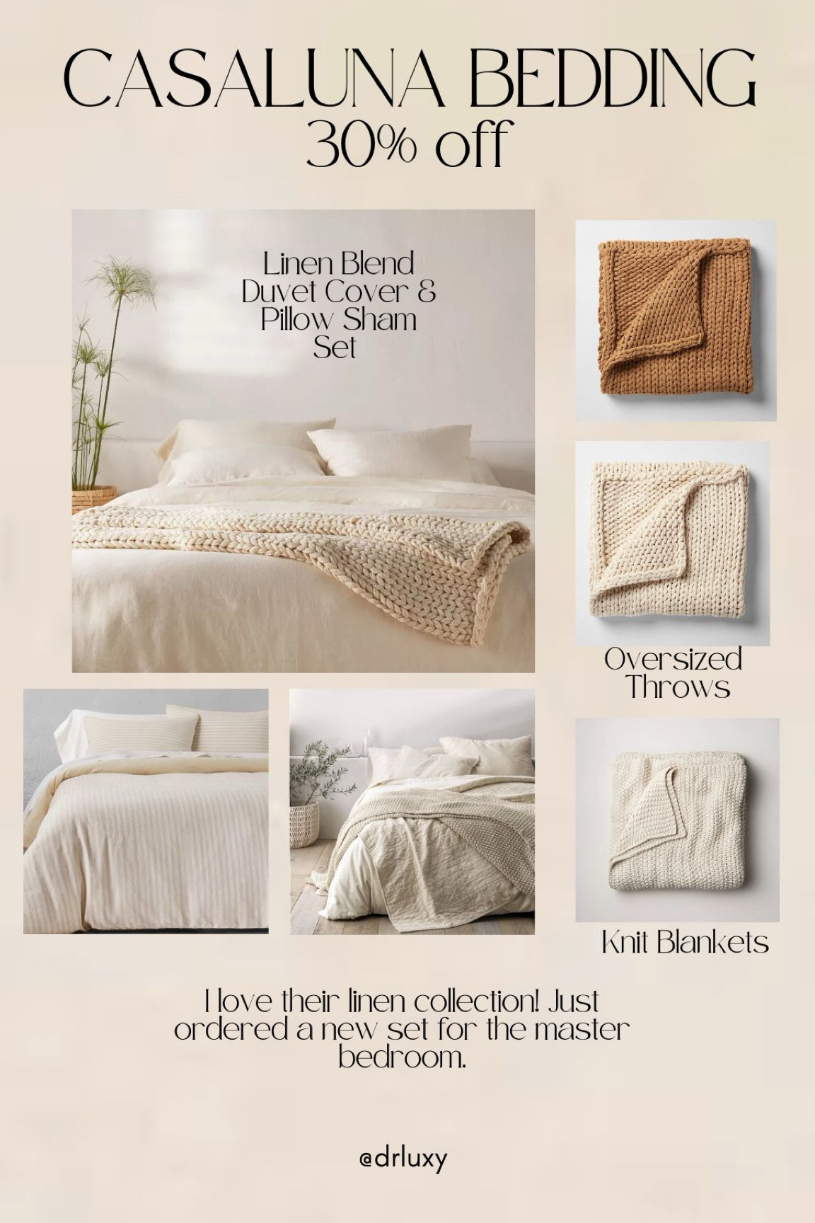 Just ordered a set in the tone Natural. Love their linen collection! Currently 30% off Casaluna bedding. Comes in lots of colors! 

Target circle week sale 
Casaluna bedding 30% off 
Bedroom 
Master bedroom 
Guest bedroom 
Neutral bedding 
Linen bedding 
Knit blanket
Knit throws 
Home 
Target sale 
Silk pillowcase 

#LTKSummerSales #LTKFindsUnder100 #LTKHome