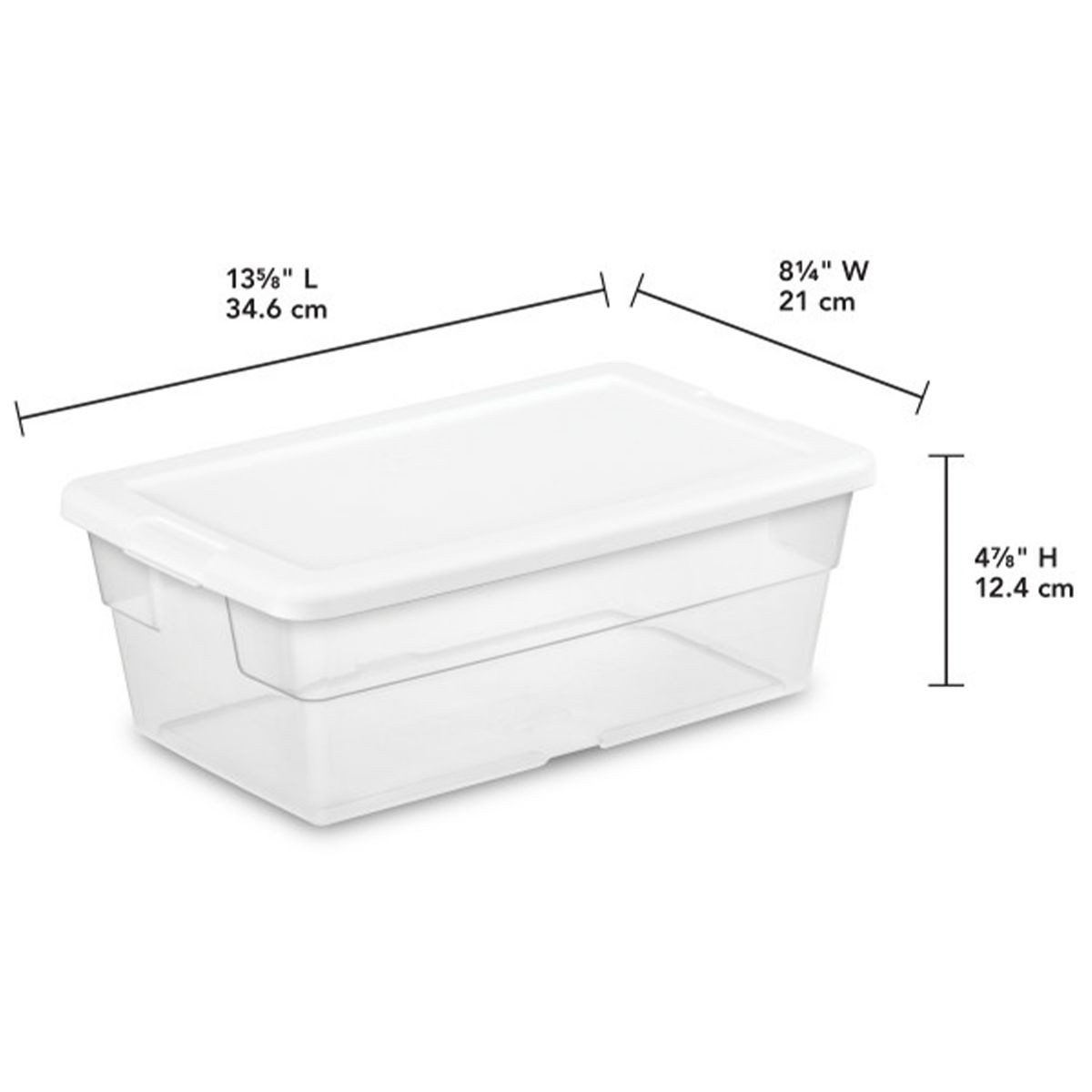 Sterilite 6 Quart Clear Plastic Stacking Storage Container Tote with White Lid for Garage, Kitche... | Target