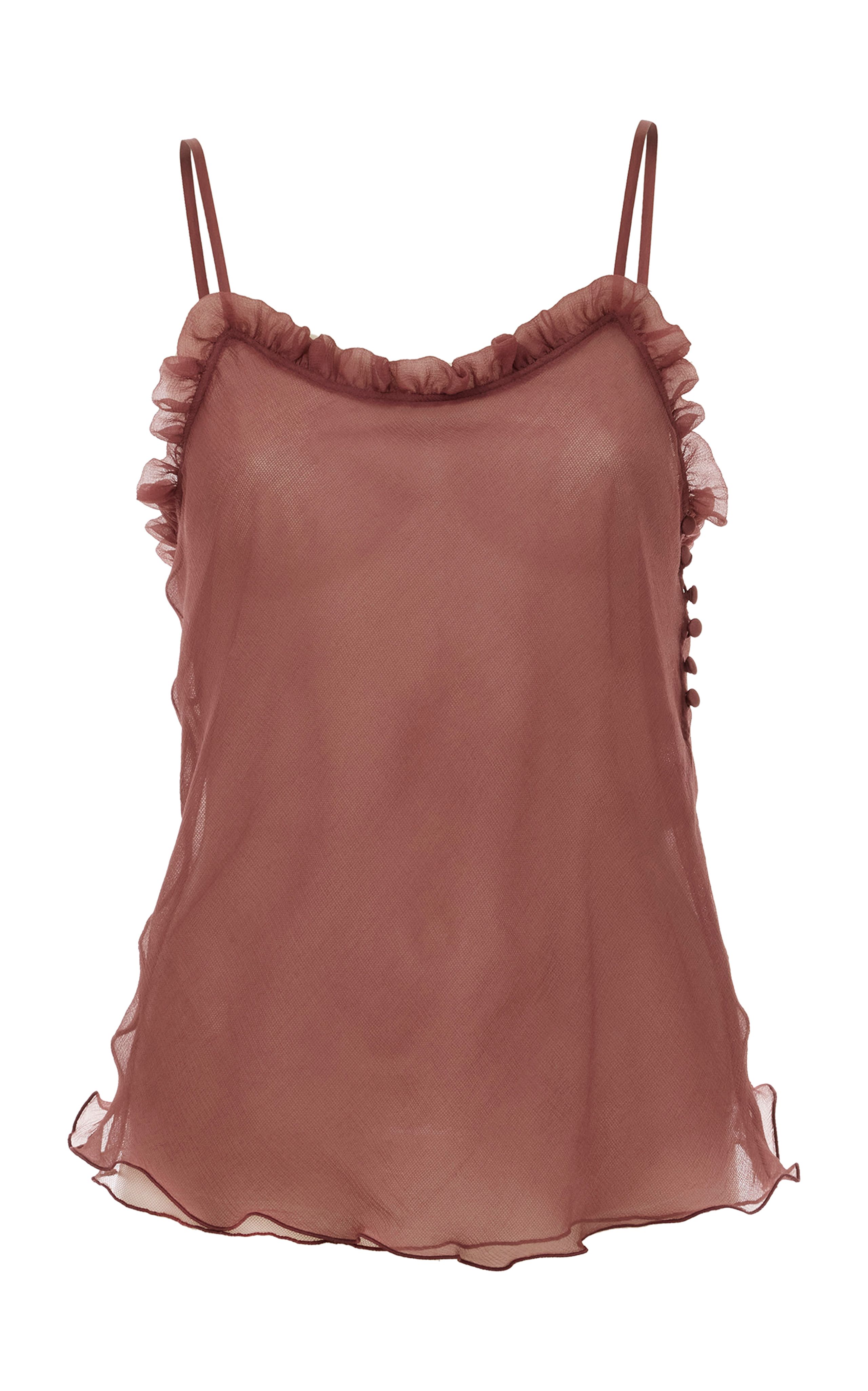 Ruffled Sheer Tulle Camisole Top | Moda Operandi (Global)