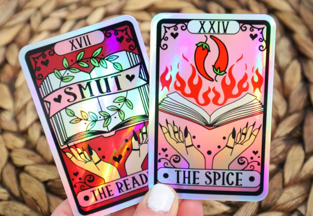 The Reader Tarot Card Holographic Stickers, Spicy Books Romance, Bookish Sticker Tarot Reader , S... | Etsy (US)