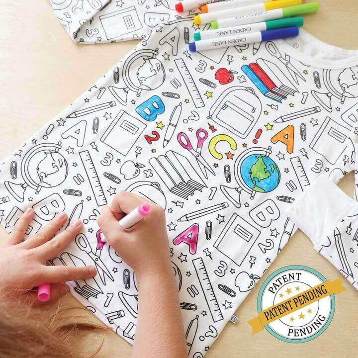 Color Me Pajama™ Two Piece Set | School Days | Caden Lane