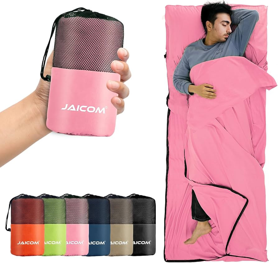 JAICOM Sleeping Bag Liner, Travel Sheets & Adult Sleep Sack, Ultralight and Portable Summer Sleep... | Amazon (US)