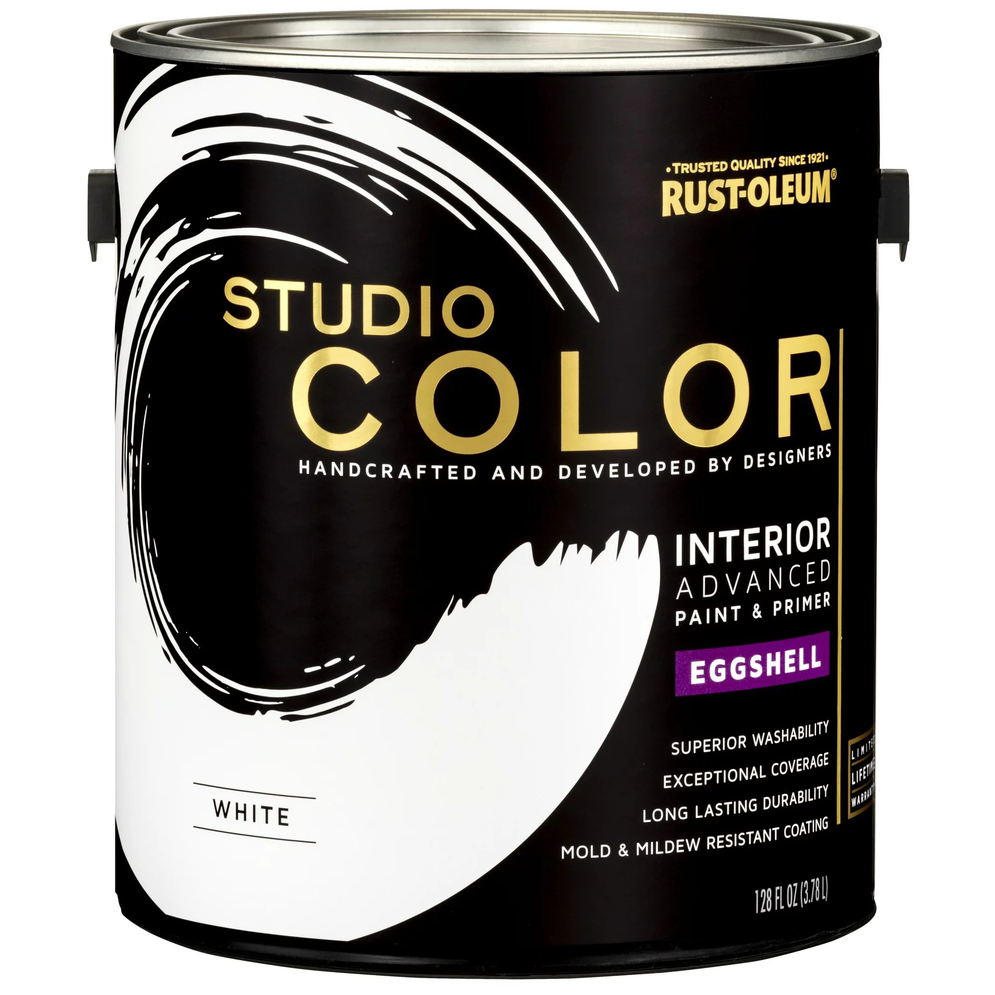 White, Rust-Oleum Studio Color Interior Paint + Primer, Eggshell Finish, 2-Pack | Walmart (US)