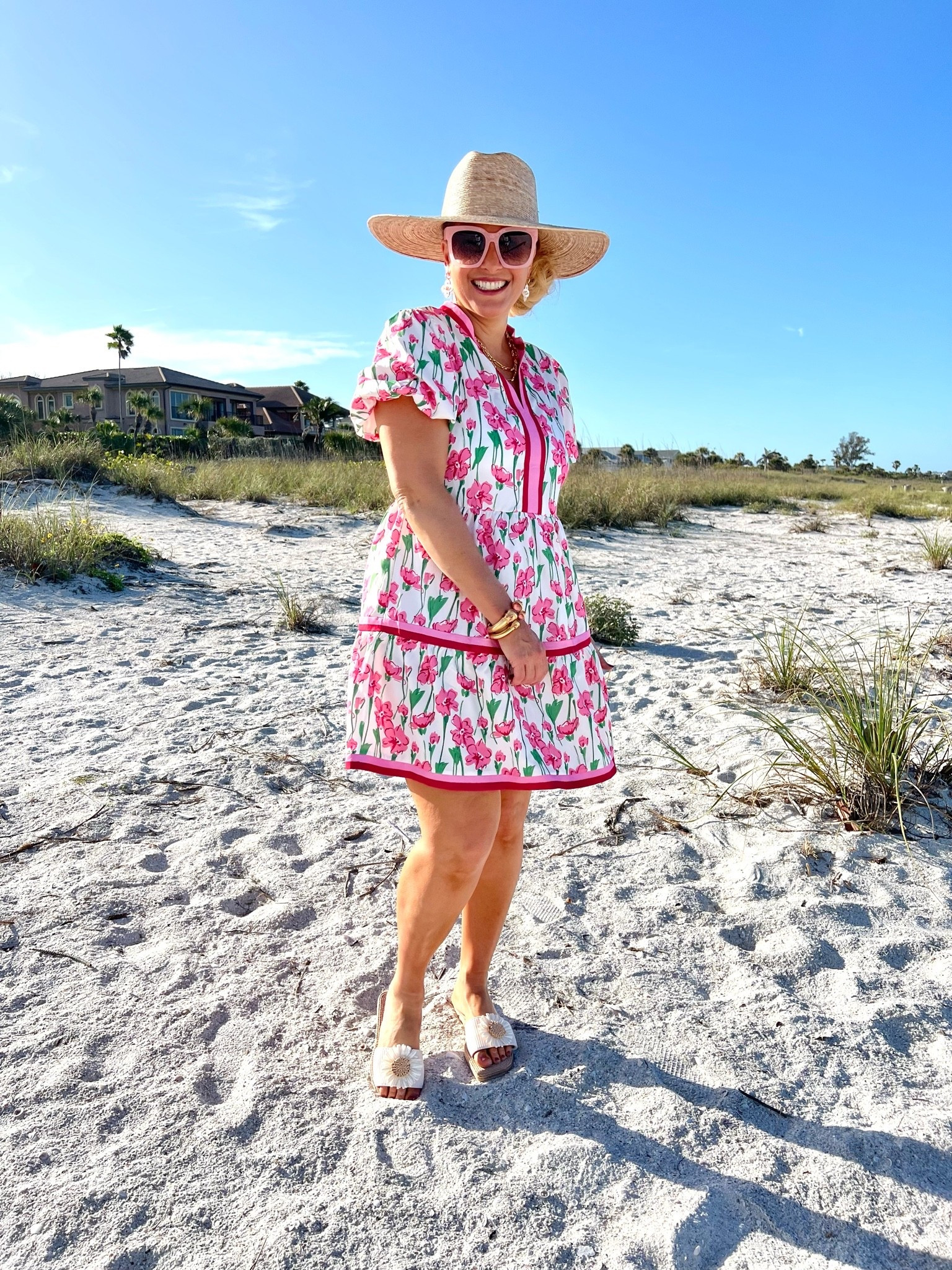 🏝️BEACH VACATION OUTFIT: Giving you summer style in this amazon dress. It makes a fantastic beach coverup too! Wearing a medium. Fits true to size.

💎Pair it with @julievos jewelry and head out to a lunch date after the beach.

👒Don’t forget to pick up my straw hat and sunglasses to complete the look.

#floraldress #summerstyle #founditonamazon @amazonfashion @jtstjtst11 

#LTKSeasonal #LTKOver40 #LTKSaleAlert #LTKTravel #LTKgrwm #LTKootd #LTKMidsize #LTKSwim #LTKWedding
