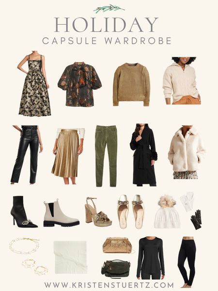Holiday outfit. Holiday dress. Boots. Holiday party looks. Gift guide for her. Holiday capsule wardrobe for winter. 

#LTKstyletip #LTKHoliday #LTKGiftGuide