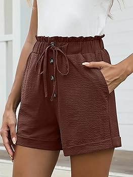ANRABESS Womens Shorts Casual Summer High Waisted Elastic Drawstring Comfy Lounge Wide Leg Short ... | Amazon (US)