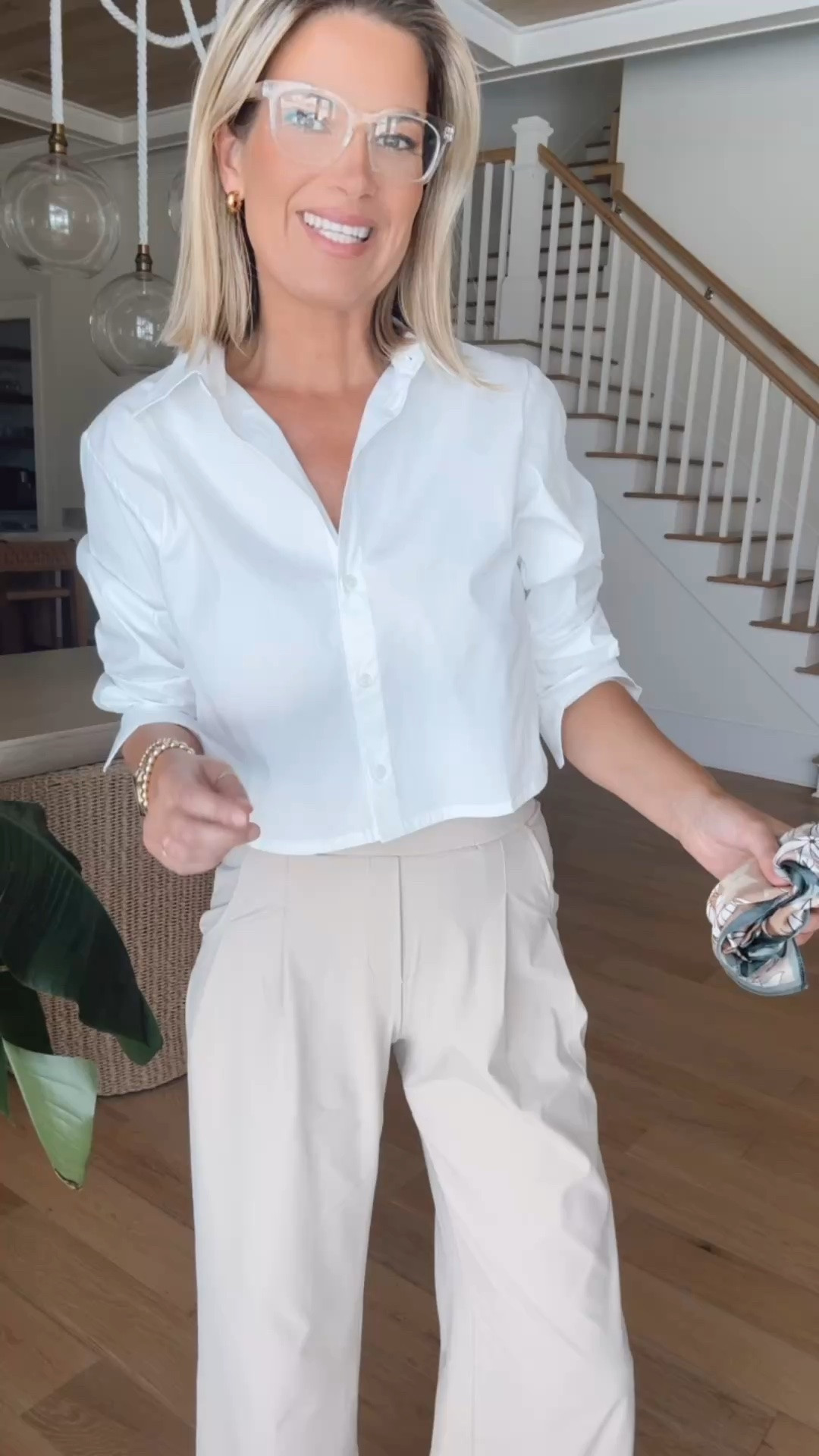 Teacher outfit. I am 5’11” wearing small 31” inseam pants. Small top. Affordable workwear. Shoes true to size.

#LTKootd #LTKTall #LTKWorkwear