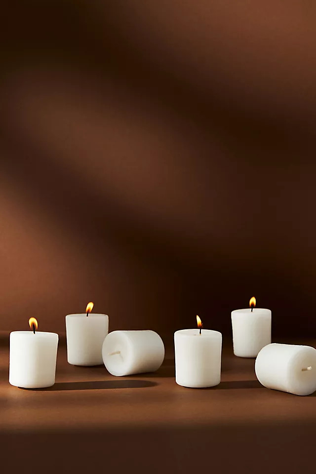 Capri Blue Fir & Firewood Votives, Set of 6 | Anthropologie (US)