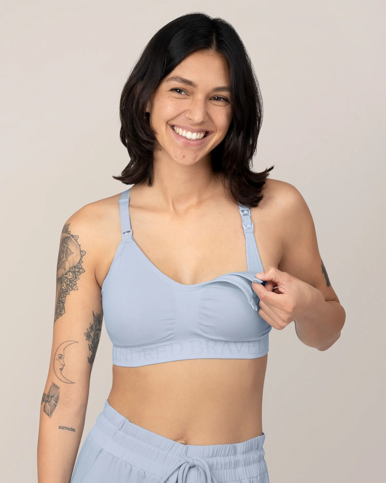 Sublime® Hands-Free Pumping & Nursing Sports Bra | French Blue - Kindred Bravely | Kindred Bravely