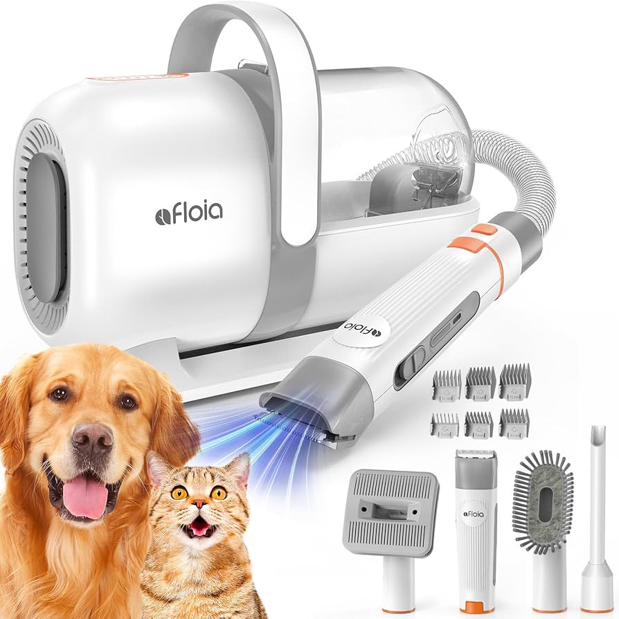 Afloia Dog Grooming Kit, Pet Grooming Vacuum & Dog Clippers Nail Trimmer Grinder & Dog Brush for ... | Amazon (US)