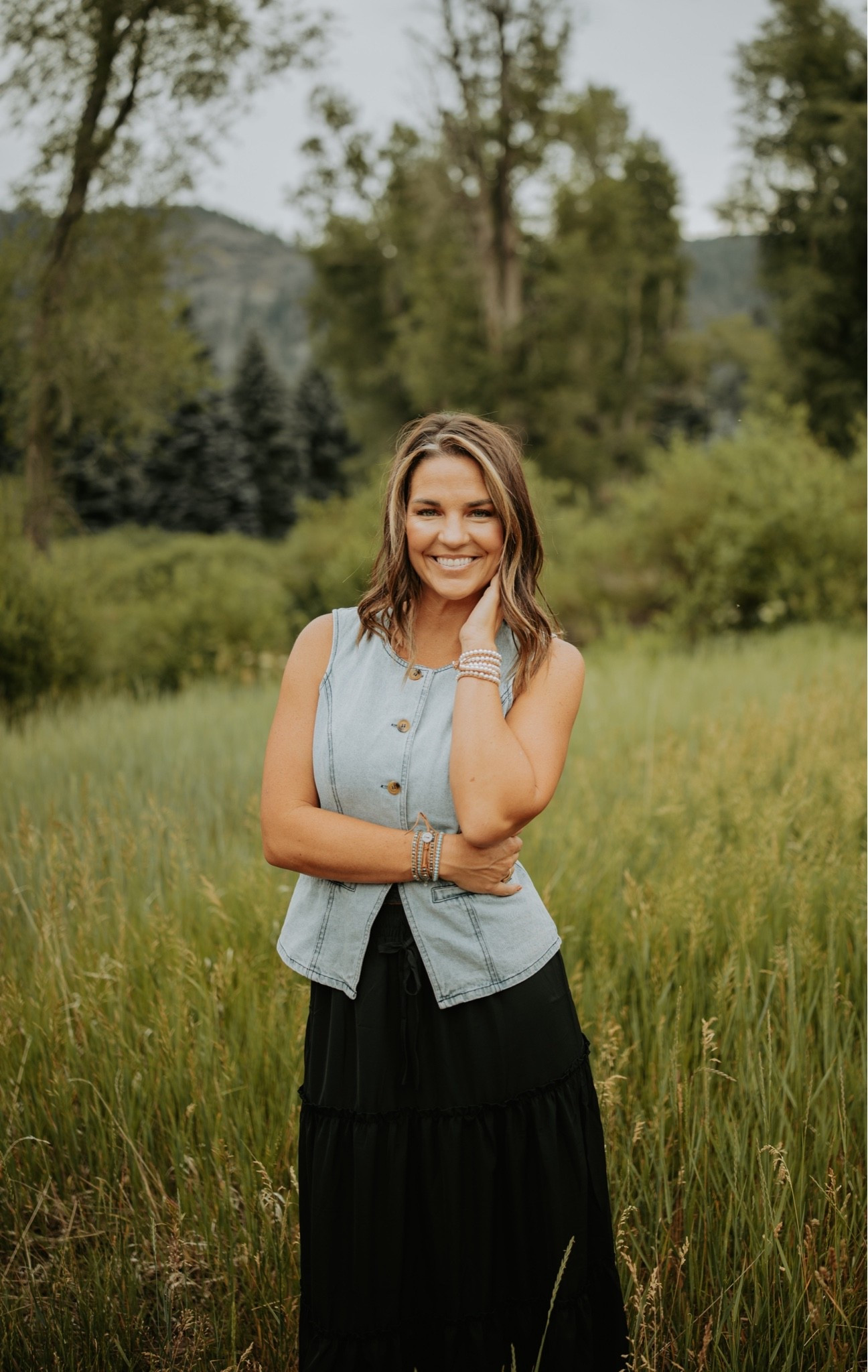 My maxi skirt is from Amazon and so versatile! Easy to dress up or dress down 

I found a denim vest that is almost identical to mine on sale! 

Family photos