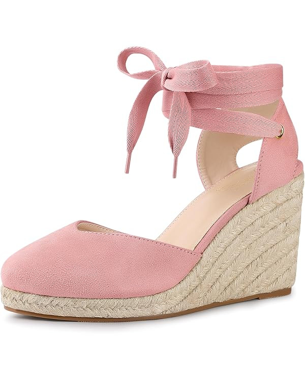 Perphy Espadrille Platform Wedge Heel Lace Up Sandals for Women | Amazon (US)