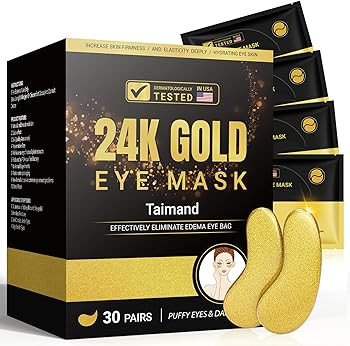 Taimand Under Eye Patches (30 Pairs), 24K Gold Under Eye Mask for Puffy Eyes, Dark Circles,Bags a... | Amazon (US)