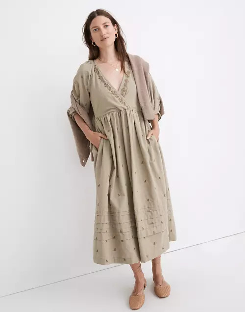 Marianna Puff-Sleeve Midi Dress in Welsh Blossoms | Madewell