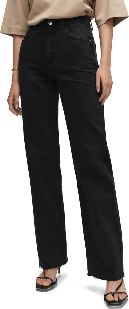 Danila Raw Hem High Waist Straight Leg Jeans | Nordstrom