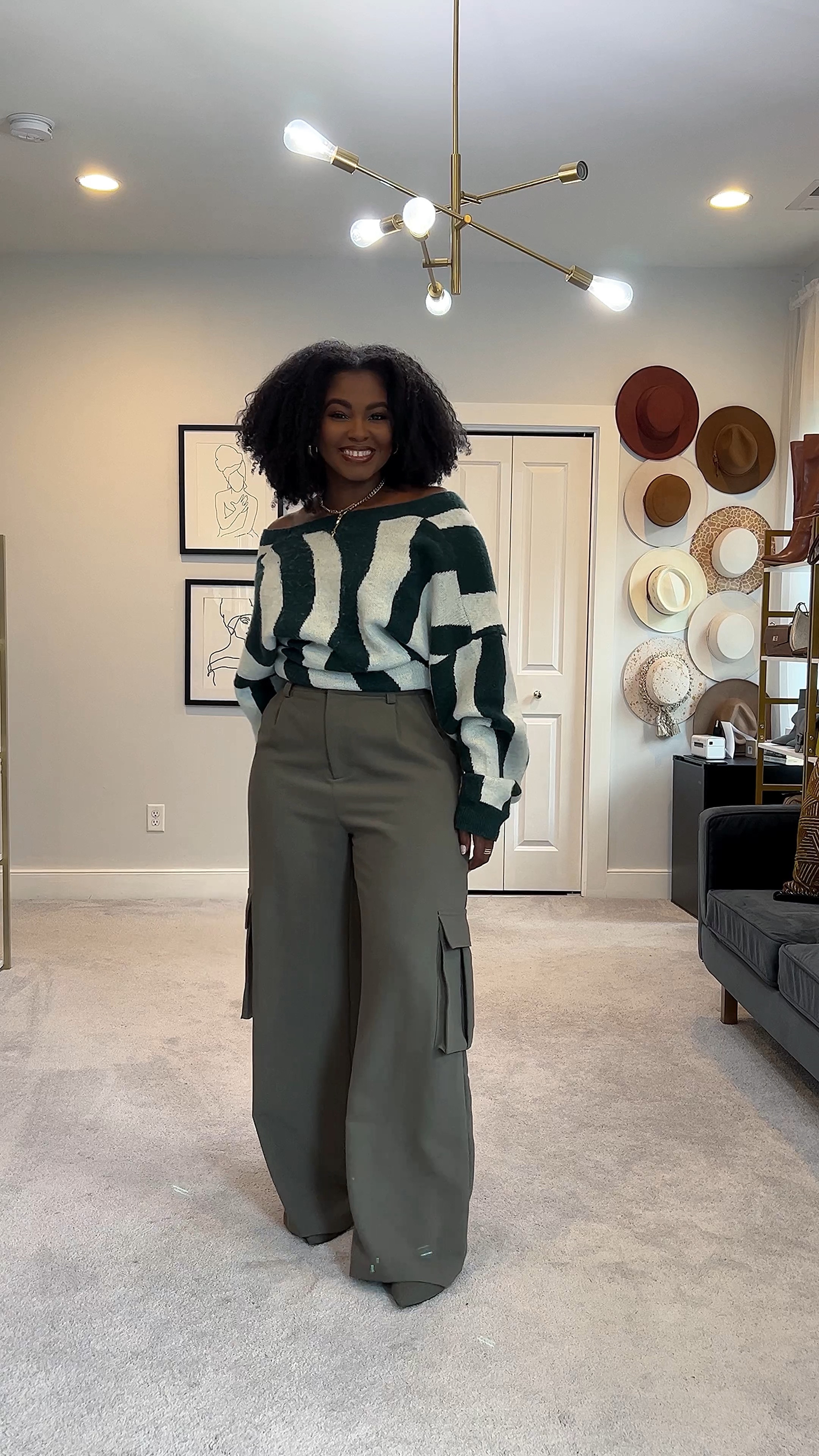 Still loving these trousers from Dissh. Style type - turn your cardigan around, twist  and secure the buttons in the front. Works great with an oversized cardigan 


#LTKstyletip #LTKmidsize #LTKshoecrush