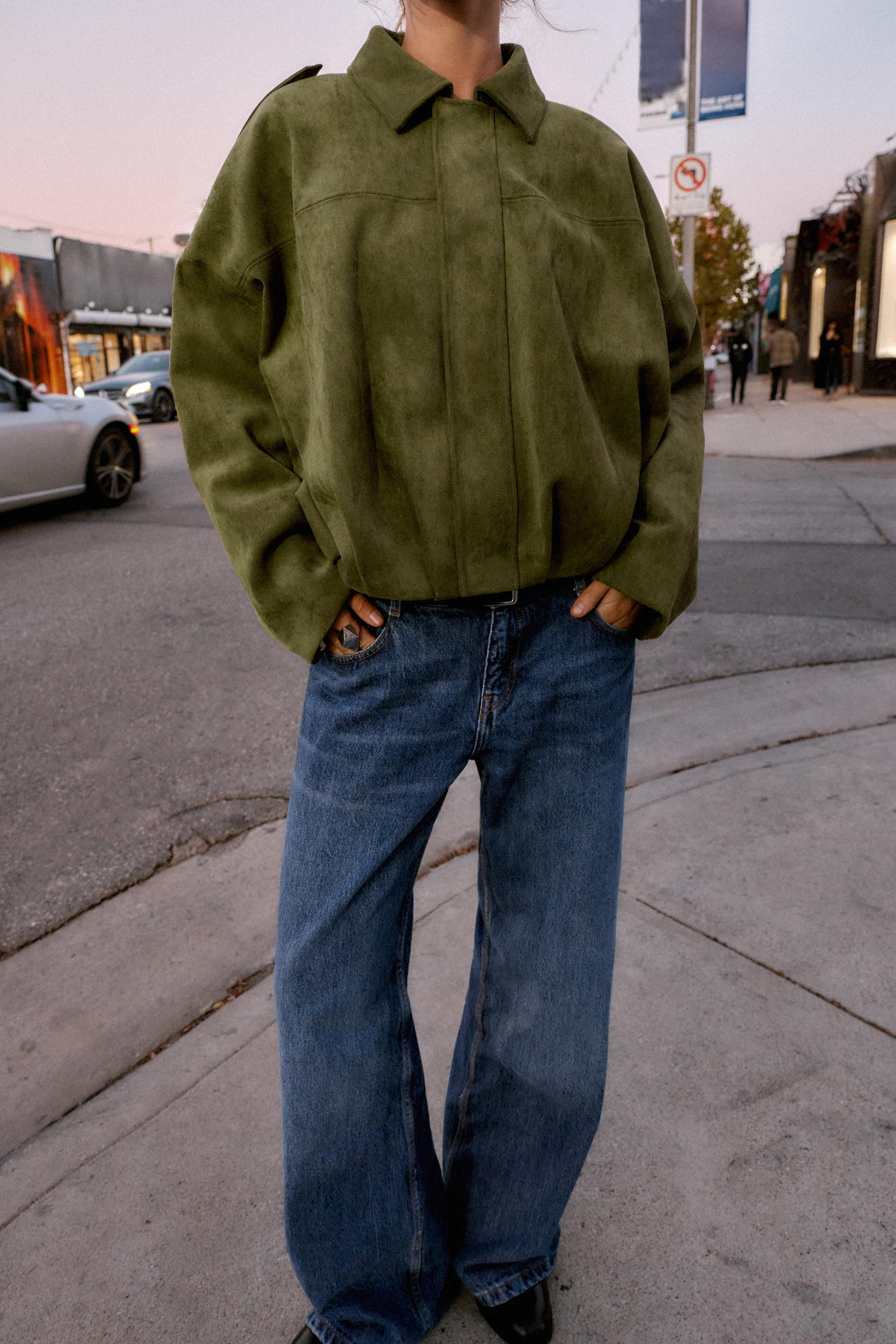 SUEDE EFFECT BOMBER JACKET | Zara Canada