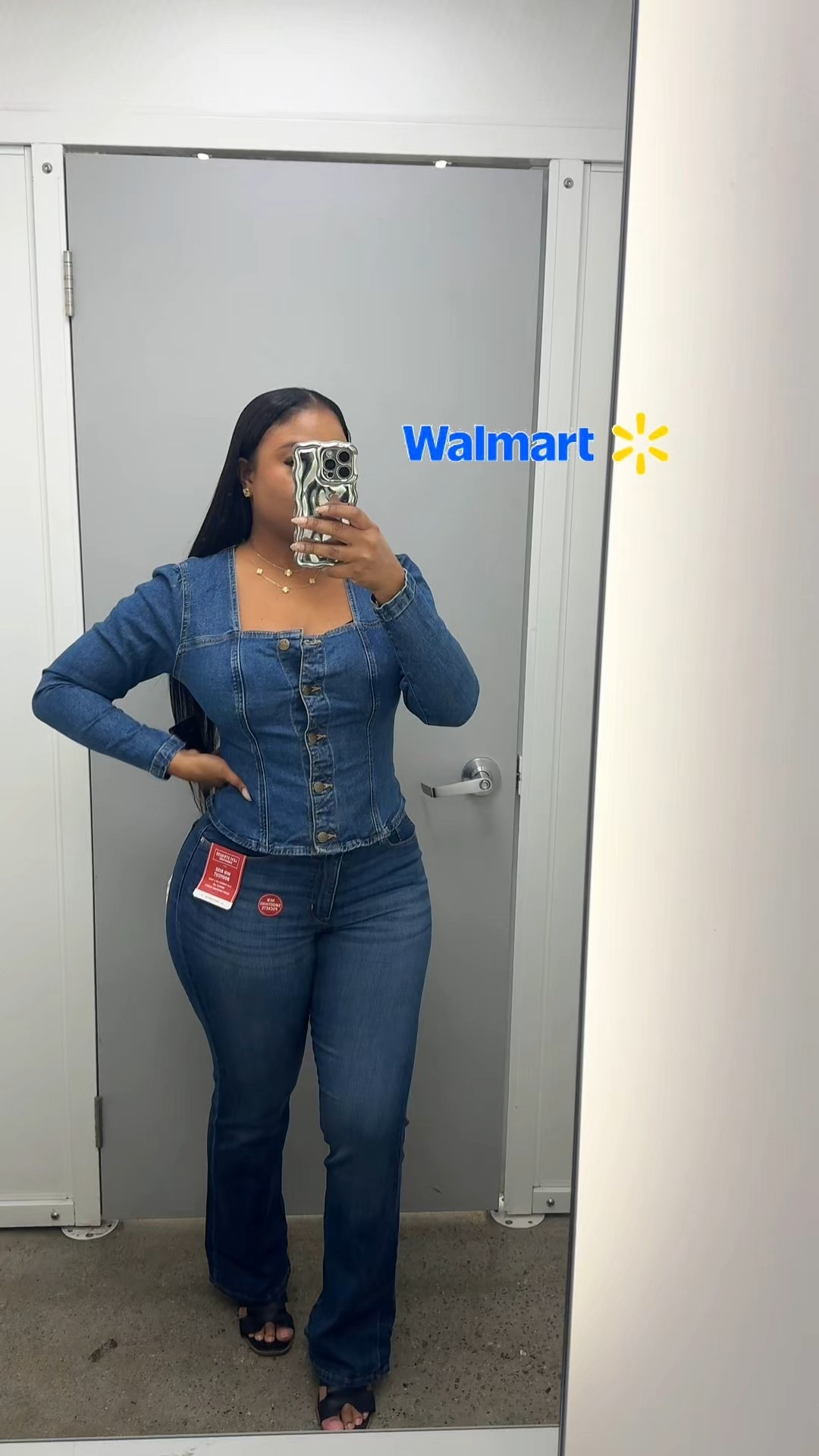 Walmart Denim Set Find! Under $60
#walmart #walmartfashion 
Ladies, this denim set is a must-have—stylish, comfy, and under $60! The quality is amazing, and I’m wearing a size Medium (with plenty of stretch). I love how versatile it is—you can easily dress it up or keep it casual for any occasion.
✨ Levi Strauss Signature
• Mid Rise Bootcut
• Slim through Hip & Thigh
• Bootcut Leg
• Secret Smoothing Pockets

#LTKStyleTip #LTKFindsUnder100 #LTKFindsUnder50