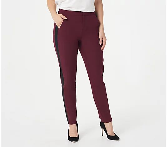 StyleList by Micaela Regular Side Inset Woven Pant | QVC