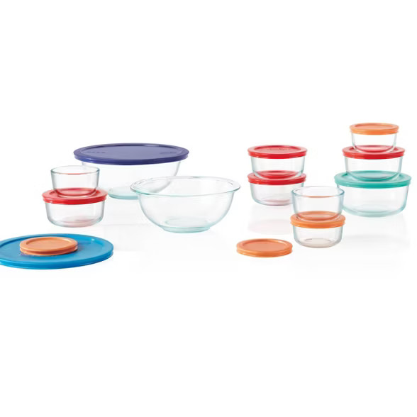 Pyrex 22pc Glass Mixing Bowl and Food Storage Set | Target