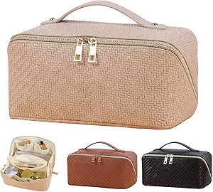 BAKLUCK Makeup Bag Travel Cosmetic Bag Large Capacity Travel Makeup Bag with Compartment Large Op... | Amazon (US)