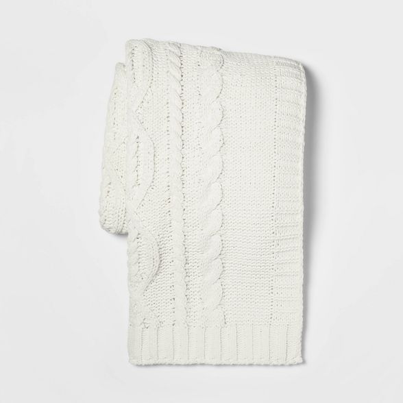Cable Knit Chenille Throw Blanket - Threshold&#153; | Target