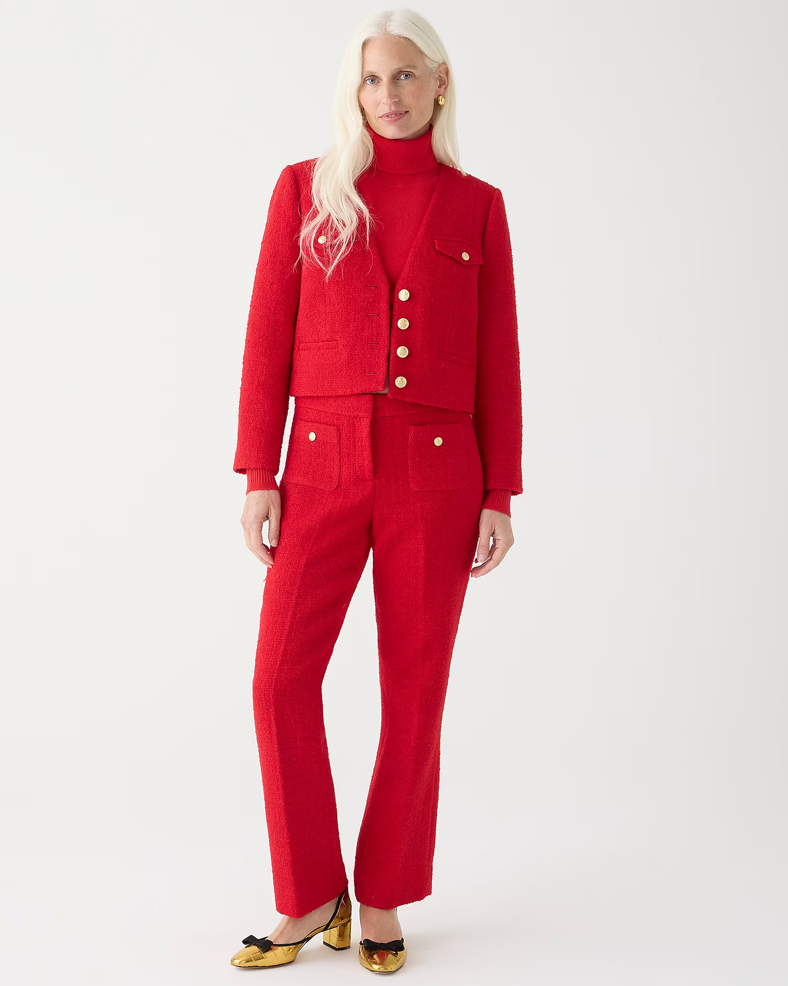 Slim kick-out pant in maritime tweed | J. Crew US