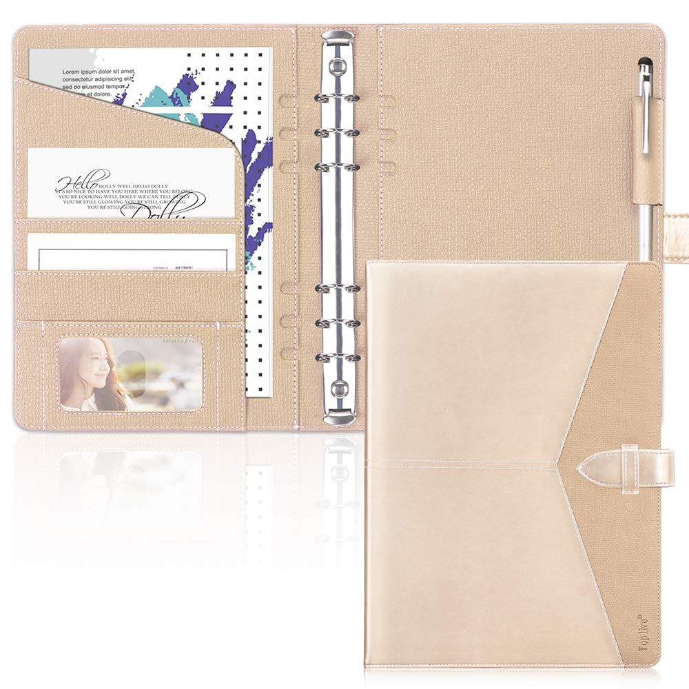 Toplive Leather A5 Binder,6 Round Ring Binder Planner Notebook Cover for A5 Filler Paper(Inner Pa... | Amazon (CA)