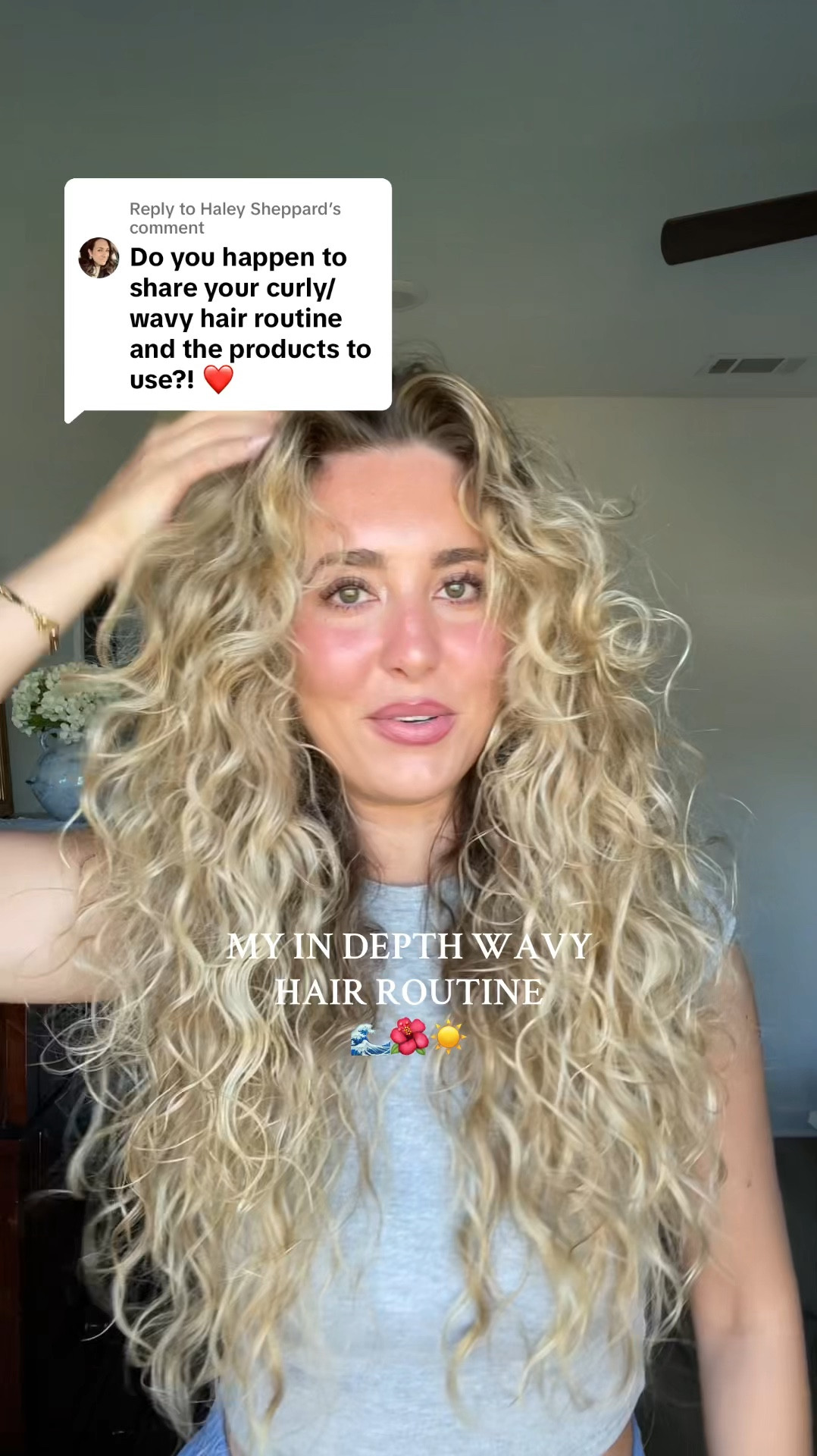 My wavy hair routine 🌊🩵✨