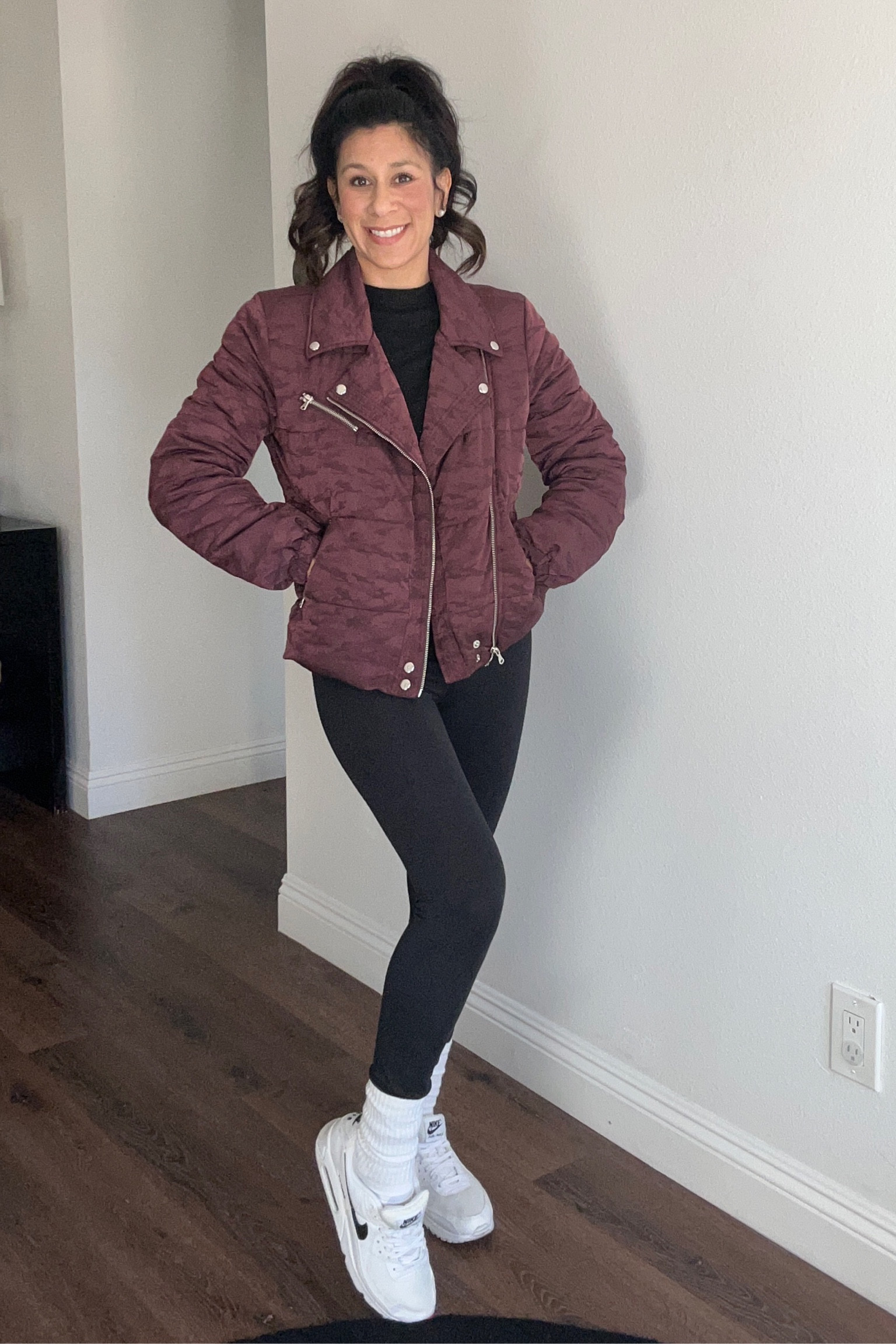 Casual OOTD love this jacket that is moto inspired and so warm  

#LTKSeasonal #LTKstyletip #LTKtravel