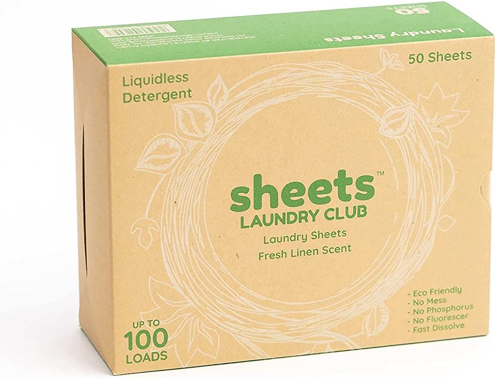 Sheets Laundry Club - up to 100 Loads - 50 Sheets - As Seen on Shark Tank - Laundry Detergent She... | Amazon (US)