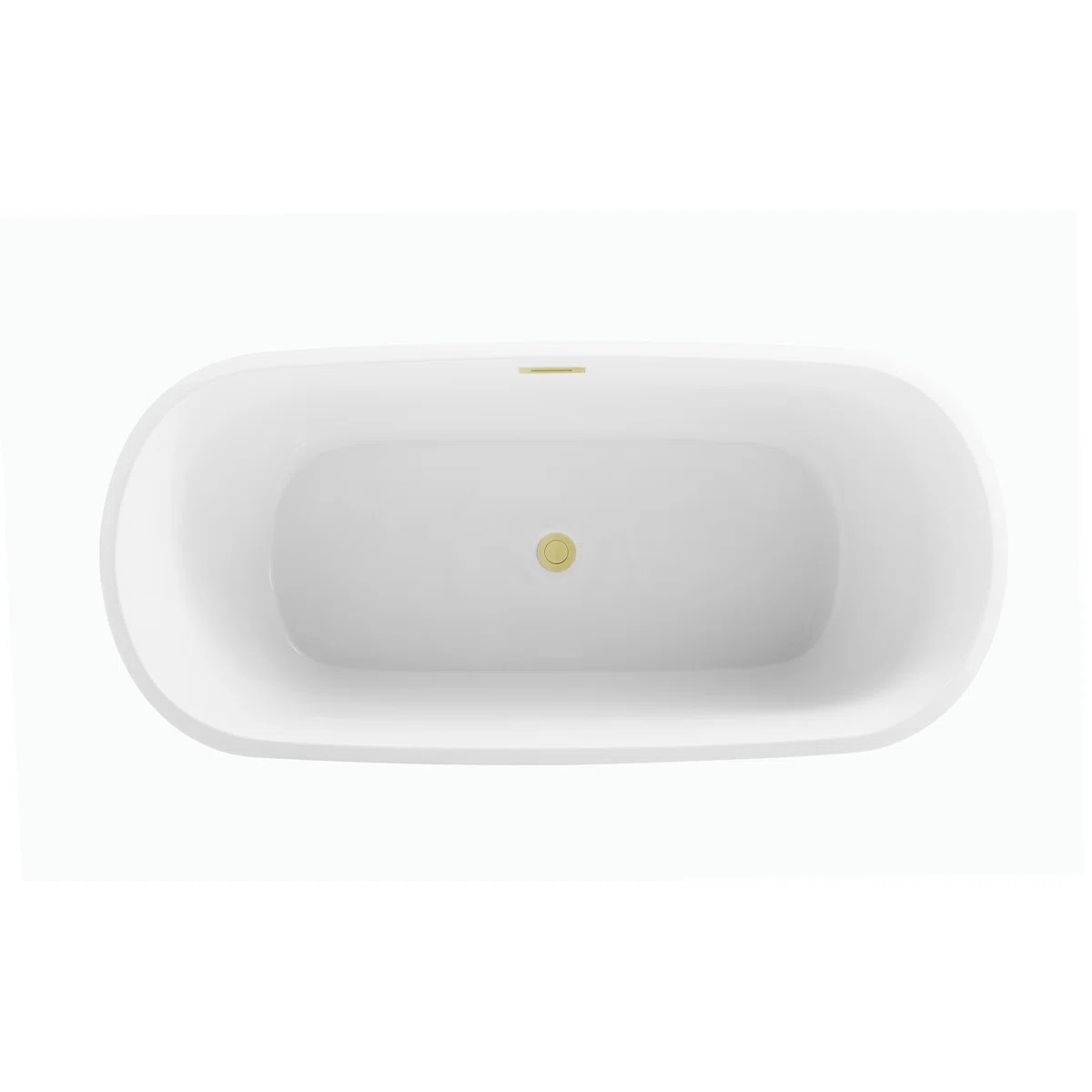 Chaylynn 59'' x 28'' Freestanding Soaking Acrylic Bathtub | Wayfair North America