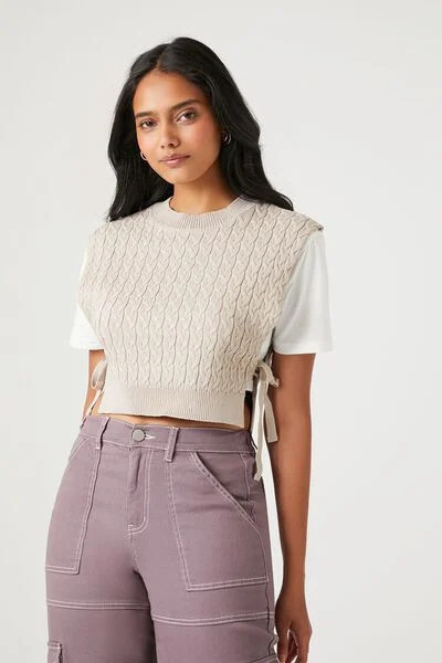 Sweater Vest Combo Crop Top | Forever 21